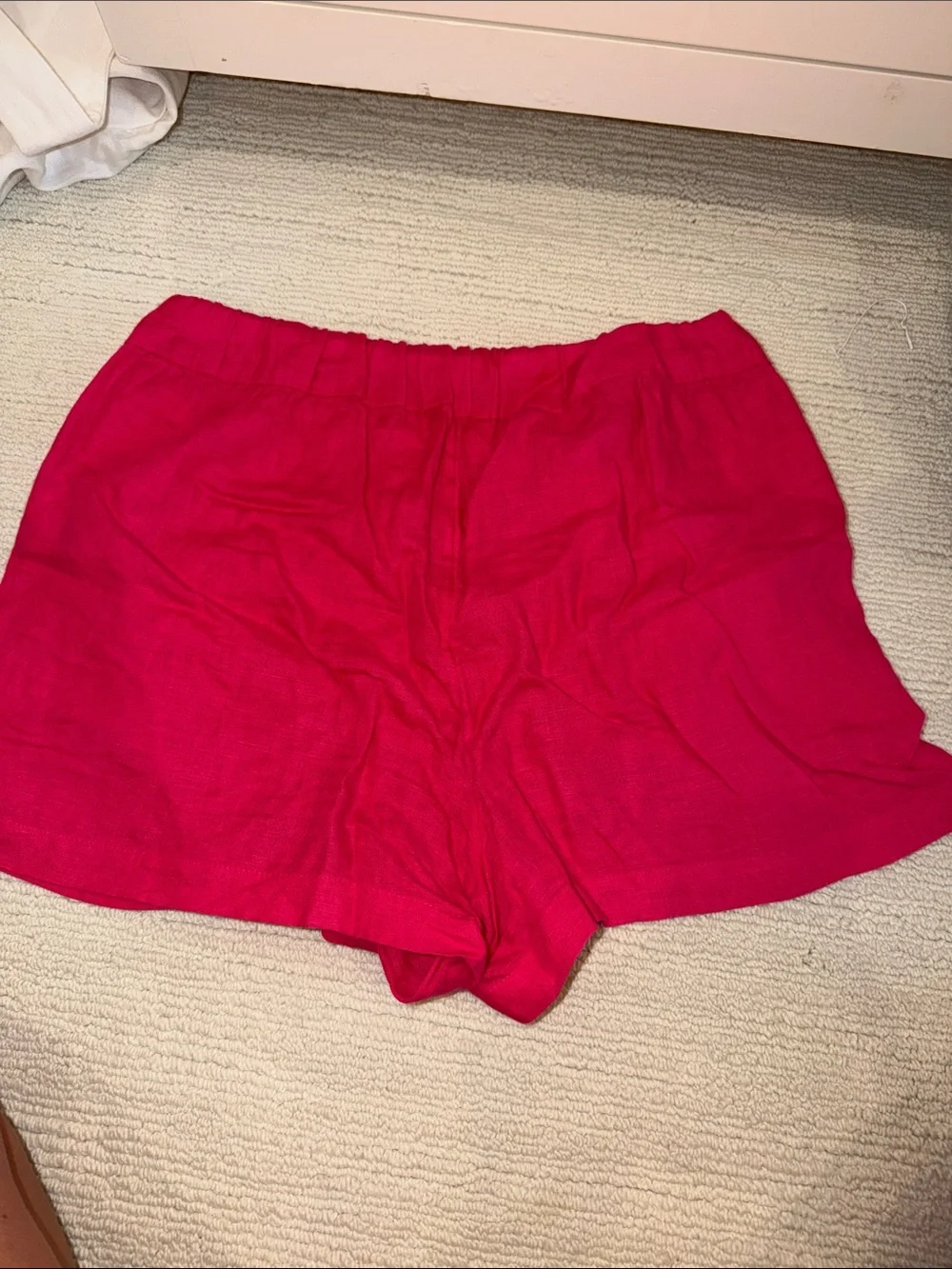 J Crew Women's Hot Pink Linen Blend Shorts - size small